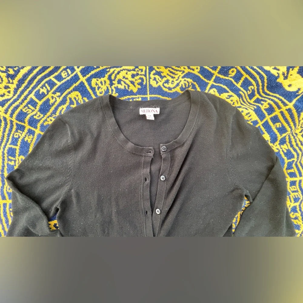 Merona Black Button-Up Cardigan - Picture 2 of 3